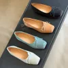Toppkvalitet minimalism Raden loafers glider på platta skor bow ballet lägenheter båtskor klänning skor kvinnor lyx designer lägenheter kontor skor fabrikskor