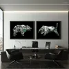 Peintures Bull Bear Wall Street Art Toile Peinture et affiches Imprime des images pour salon Décoration de la maison FramelessPaintings214m