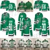 Aangepaste heren dames jeugd Dallas''Stars''Jersey 16 Joe Pavelski 14 Jamie Benn 91 Tyler Seguin 30 Ben Bishop groen wit gestikte hockeytruien