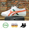 2024 Designer de qualité supérieure Onitsukass Tiger Mexico 66 Chaussures de sport Femmes Hommes Silver Off Mantle Vert Crème Beige 66s Mocassins à enfiler en plein air Baskets Baskets Marche