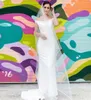 Mermaid Wedding Dresses Off The Shoulder Simple Bridal Dresses Crisscross Buttons Back White Ivory Cheap Floor Length Bridal Gown2515507