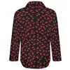 Blouses Femmes Cerises Jubilé Blouse Femmes Fruits Rouges Imprimer Rue Mode Lâche Automne Manches Longues Chemise Cool Vêtements Personnalisés