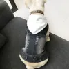 Hundkläder för små hundar franska bulldog denimjacka chihuahua jeans rock huva väst för mops katt husdjur dräkt s-4xl t2007102343