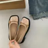 Sapatos de vestido preto senhoras verão calçado normal couro casual azul baixo salto elegante para mulheres 2024 um preço de atacado e