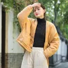 Kopa damski płaszcze johnature kobiety vintage lniane przycisk parkas V-denia Kieszenie z długim rękawem 2024 Zimowa ciepła chińska kobieta