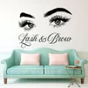 Lash & Brow Wall Decal Eyelash Extension Beauty Salon Decoration Make Up Room Wall Stickers Art Cosmetic Art Poster LL300 201201248J