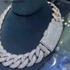 Ожерелья с подвесками, ювелирные изделия в стиле хип-хоп, 22–25 мм, кубинское ожерелье, твердое серебро 925 пробы, ожерелье с муассанитом, ювелирные изделия по индивидуальному заказу L240311