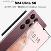 Mobiltelefoner Smartphone S24 Ultra 5G Celular Global Mobile Telefon Låst upp 4G Dual SIM -kort 6800mAh 16GB+1T Android -telefon 48MP+72MP Q240312