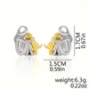 Dangle Earrings 2024 Gold Silver Color Little Girl And Dog Hugging Stud Fashion Design Stainless Steel Earring Party Jewelry Gifts