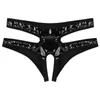 Slipje Dames Dames Latex Lingerie Sexy Ondergoed Erotisch Vrouwelijk Kunstleer Micro Bikini Slips Open Kruis Kut Gaten Sissy Panties Thongs Wo8760464 ldd240311