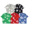 Дизайнерская мужская и женская модная летняя одежда Denimtear Спортивные костюмы Капок Тканая рубашка с принтом Футболка Свободный повседневный комплект с короткими рукавами 4aqz