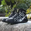 Fitness Shoes Men's Hiking Boots Leather Waterproof Ankle Snow Outdoor Plush Training Warm Fishing