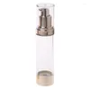 Storage Bottles 50ML Gold Plastic Airless Pump Bottle For Lotion/emulsion/serum/whitening Liquid Essence/sunscreen Skin Care Cosmetic