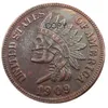 US07 Hobo nichel 1909 Centesimo indiano Penny di fronte al cranio scheletro zombie Copia Moneta Accessori Ciondolo Monete244Y