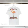 Dieselg Tshirt Casablanca 패션 브랜드 여름 새로운면 반팔 남성과 여성의 짧은 소매 티셔츠 822