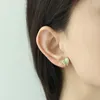 Stud Earrings Brand Designer With The Same Plant Inspired Green Forest Style Sweet Potato Leaf For Free Delivery