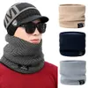 Felpa invierno cuello calentador polaina anillo bufanda mujeres hombres tejido cara completa máscara polar media cubierta doble capa bufandas esquí 240226