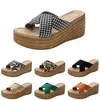 Slippers Dames Sandalen Hoge Hakken Mode Schoenen GAI Zomer Platform Sneakers Triple Wit Zwart Bruin Groen Color15