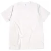 T-shirt à manches courtes pour hommes et femmes, marque tendance, pur coton, blanc, base d'été, couleur unie, 230g