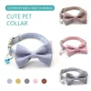 Verstelbare Halsbanden Bowtie Met Leuke Strik Bellen Duurzaam Zacht Comfortabel Kattenhalsbanden Voor Kleine Middelgrote Honden Katten Accessoires2718