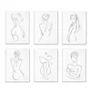 Peintures Femme One Line Dessin Art Toile Peinture Abstraite Femme Nue Figure Affiche Corps Minimaliste Imprimer Nordique Pour La Maison Deco334g