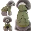Kış köpek kıyafetleri sahte kürk yakalı köpek ceket küçük sıcak rüzgar geçirmez polar astarlı köpek ceketi303j