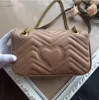 Projektanci Marmont Tortes Sain Crossbody Bag Woman Kobieta Oryginalna skórzana torebka torba na ramię 3 rozmiary torebki Pani Projektant Marmont 446744 Mała koperta