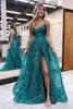 Sexy gesplitst prom -jurkt een lijn spaghetti -riemen backless 2024 avondjurken Junior afstudeerfeest draagt BC17000