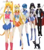 Action Toy Figures 15cm Japanese Anime Sailor Moon Figurin Tuxedo Mask Chiba Mamoru 20th Action Figur PVC Collection Figures Toys for Kids 240308