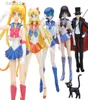 Actiespeelfiguren 15 cm Japanse Anime Sailor Moon Beeldje Tuxedo Mask Chiba Mamoru 20th Action Figure PVC Collectie figuren speelgoed voor kinderen 240308