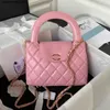 Mini makeup väska designer handväska cc totes väska rosa kosmetiska väskor kvinnor crossbody pås kedja axel kväll handväska plånbok mode toalettartiklar förvaring läderpåse