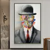 Rene Magritte Famous Painting Son of Man Graffiti Art Posters and Prints Pop Art Canvas Paintings Street Art for Home Decor2020