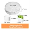 Dinnerware Sets Tray With Lid - Divided Snackle Box Container 6 Compartments For Party Serving Platter Fruit Snack
