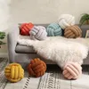 Pillow Birthday Gift Eco-friendly Hand-woven Knotted Ball Lamb Velvet Sofa For Bathroom259m