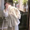 Mid Winter Jesień i długość Instagram Trendy Krow Button Imitacja wydra Plush Plush Fur Fur Płaszcz dla kobiet 7970