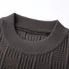 Suéteres masculinos 2024 outono e inverno quadrado checkerboard jacquard camisa inferior quente elástico skincare