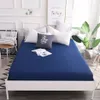 Svetanya 100 Cotton Fitted Sheets Plain Solid Color Bedsheets Elastic Mattress Cover Protective Case Single Full Double Queen C1022973