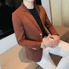 Herren Casual Anzug Jacken Blazer für Männer Hochzeit Slim Fit Outwear Übergroße Einreiher Blazer Elegante Luxus Mäntel Koreanische 240306