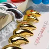 Kolczyki obręcze 3 pary/zestaw masywny złoto splatany wodpot dla kobiet gładki wielokolorowy akrylowy akrylowy kolczyk lekka biżuteria