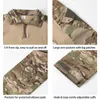 Męska kamuflażowa koszula taktyczna długie rękawie żołnierze armia bojowa T Shirt Cotton Camo Military Airsoft koszule 230226