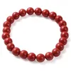 Beaded Uni Natural Stone Red Color Strands Charm Bracelets For Wome Men Lover Birthday Handmade Elastic Jewelry Drop Delivery Dhmyd