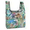 Sacos de compras Grande Saco Dupla Alça Bolsa Totebag Impressão Colorida Dobrável Tote Reciclar Bolsa Floral Padrão Personalizado