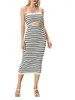 Casual Dresses Yhlzbnh Women s Summer Sticked Midi Dress Axless Cut Out Tube Long Fitted BodyCon Slim Fit