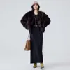 Haining – manteau de fourrure avec et intégré pour femme, fourrure de renard Kan, petite taille, Style jeune, nouvelle collection hiver 2023, 6472