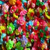 80pcs New Pet Hair Bows Flower Style Rubber bands dog bows Cute Petal pet hair dog accessories grooming Topknot300B