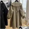 Women Trench Coats Long Style Kobiety Spring luźne s-3xl bat rękawa prosta wypoczynek kołnierzyka cudowne dziewczyny koreańskie eleganckie drop deli ott9u