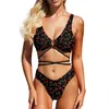 Costume da bagno da donna Costume da bagno sexy con ciliegie rosse Kawaii Costume da bagno estivo con frutta Costume da bagno push up con taglio alto da spiaggia