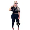 Designer Femmes Survêtements Sports Pantalons Deux Pièces Ensemble Femme 2 Pièces Lettre Motif Ensembles Assortis Fête Soirée Anniversaire Tenues Festival Marque Vêtements 606