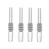 NC Quartz Tip Smoking Accessories 14mm Male Dabbing Nails Dab Straw Drip Tips Domeless Quartzs Nail