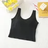 Camisoles Tanks Vrouwen Push Up Crop Top Naadloos ondergoed U Terug Bralette Cropped Actieve Tank Fitness Sexy Lingerie